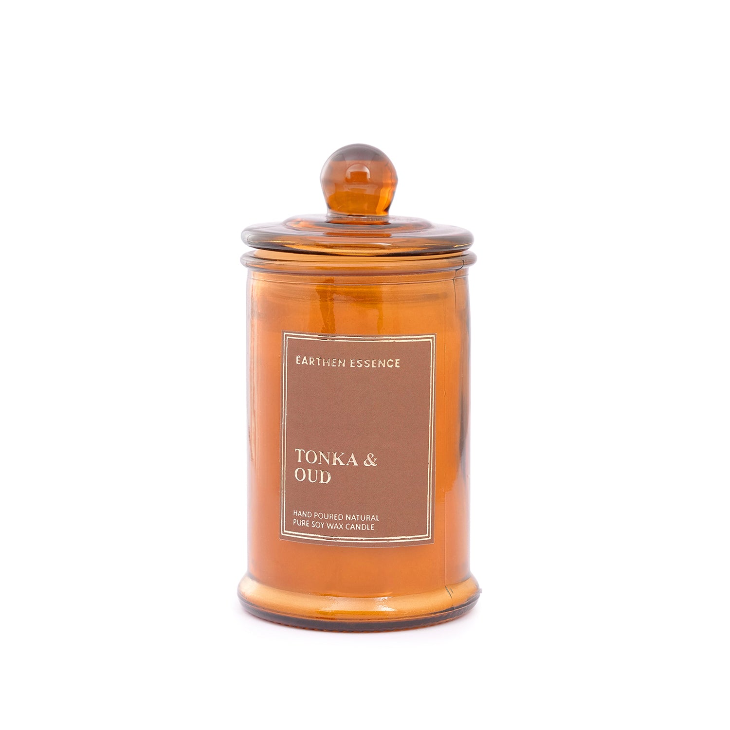 TONKA & OUD  Luxury Scented Candle | 100% Natural Soy Wax & IFRA Certified Non Toxic Fragrance ,Lead Free Wick | 150 GMS