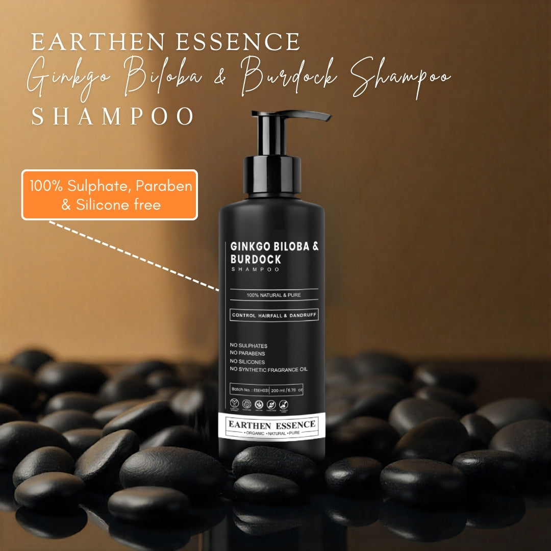 GINKGO BILOBA & BURDOCK Shampoo | Natural Remedy For Hairfall & Dandruff | 100ml