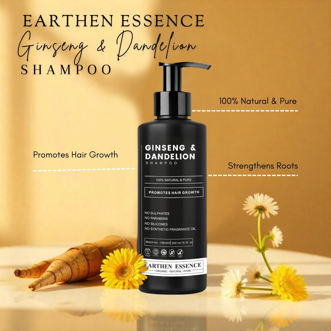 GINSENG & DANDELION Shampoo | Natural Remedy For Hair fall and Damaged Hair