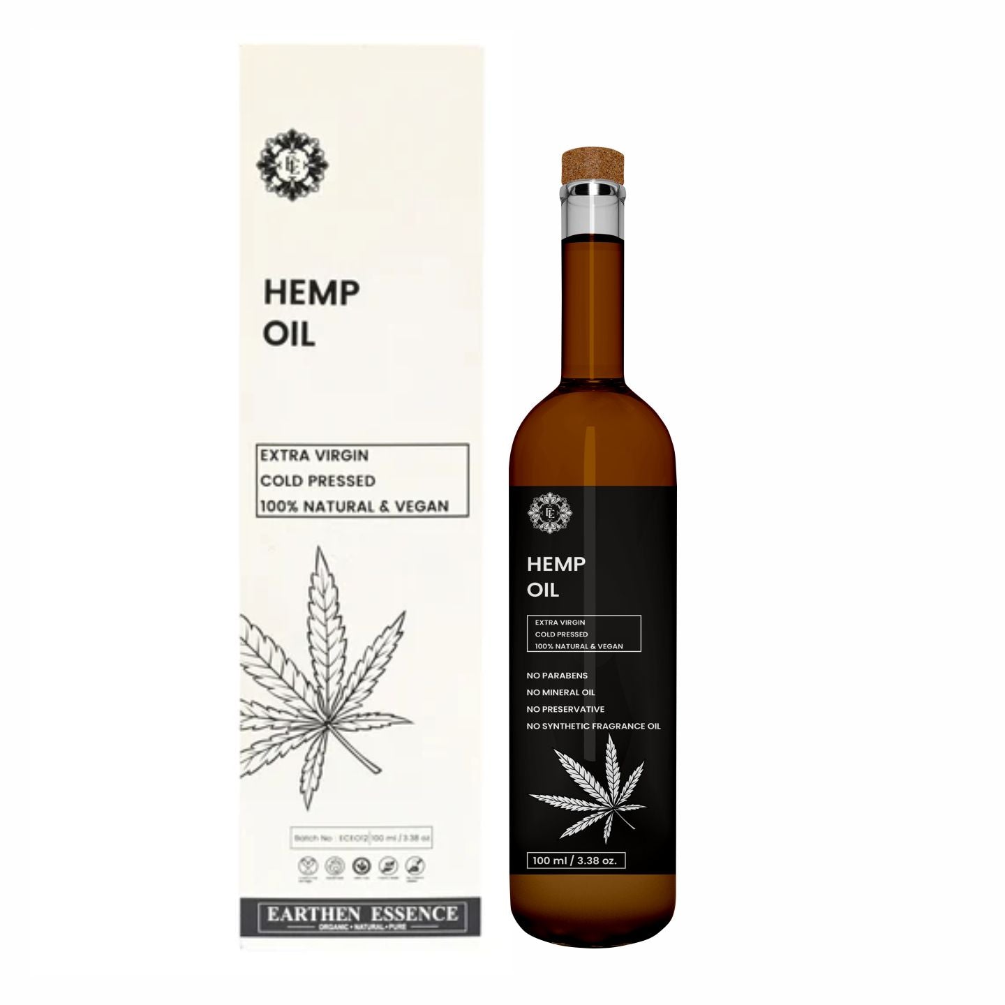 Organic HEMP SEED Oil | Woodpressed for Cooking Dips & Marinades Supports Hair Growth, Reduces Hairfall & Dandruff | Rich in Omega 3 & 6 | Multipurpose Oil Skin Repair, Face Oil, Anti-Ageing & Anti-Inflammatory | 100 ml