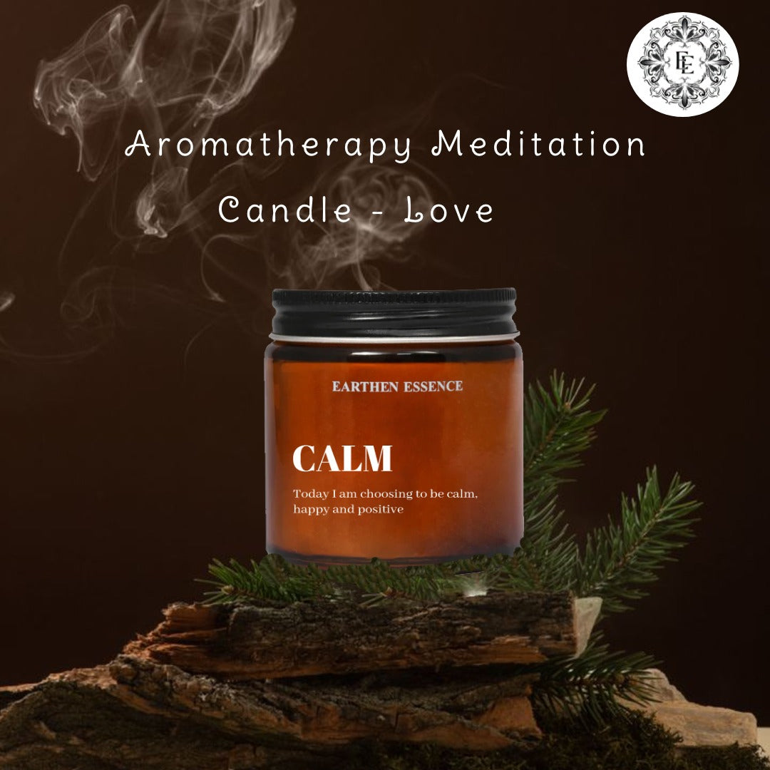 Aromatherapy | Meditation Candle -CALM | To bring peace, balance and serenity | With Pure Soy Wax & Blend of Pure Essential Oil | 100gm