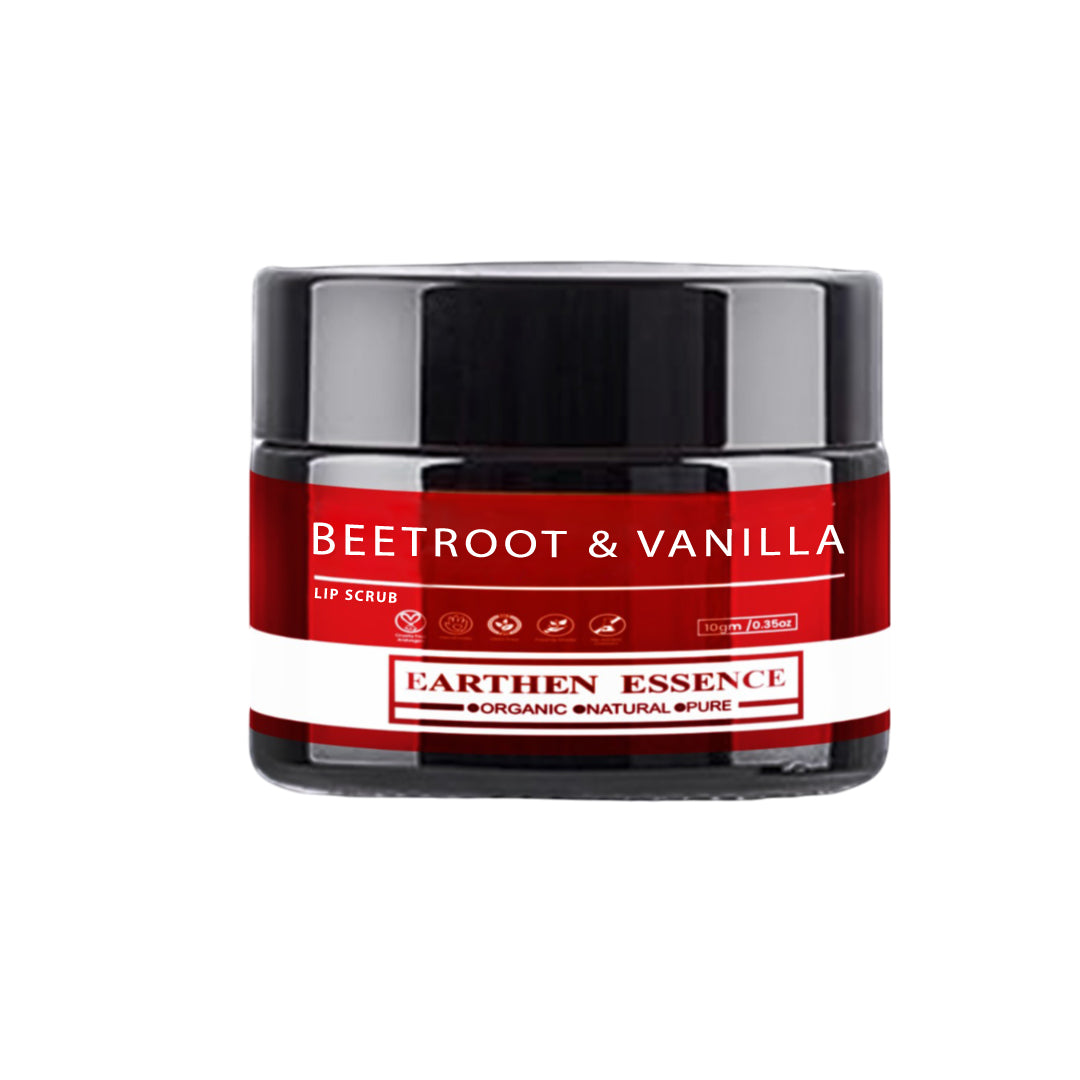 BEETROOT & VANILLA Organic Lip Scrub With AVOCADO BUTTER | For Dark, Chapped & Pigmented Lip |For Brightening Dark Lips|20 gm