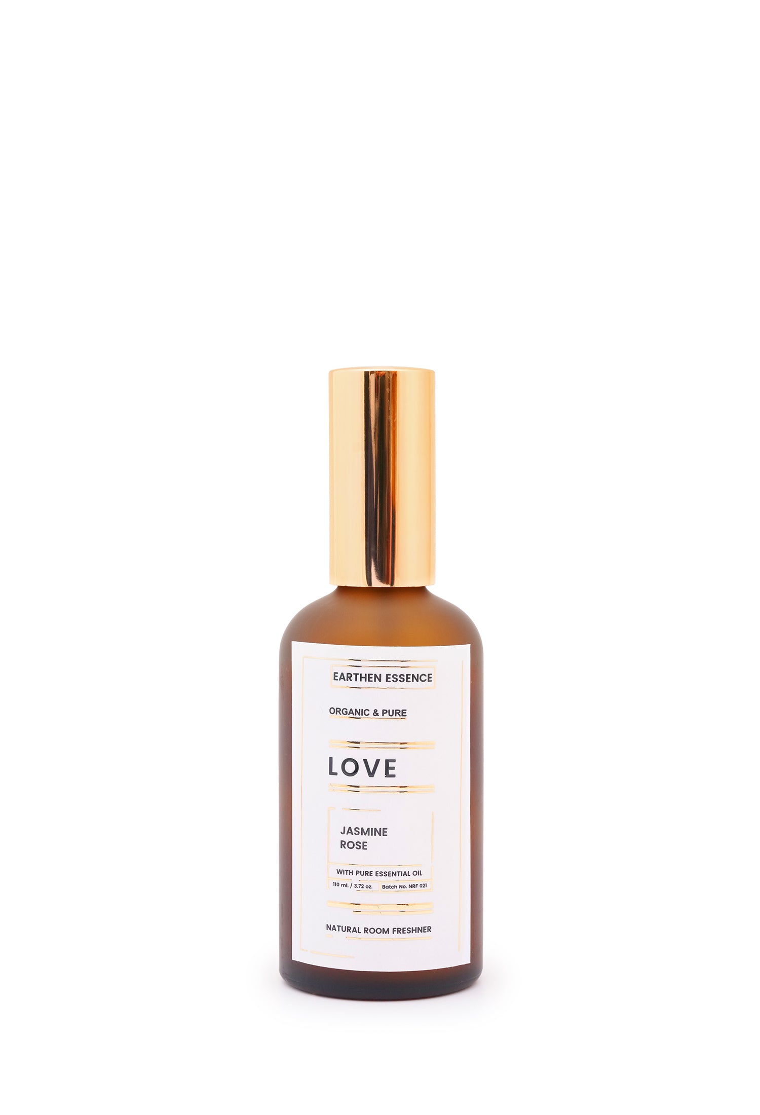 LOVE Organic Room Spray \ Freshner, Linen and Pillow Spray 110 ml with Pure Essential Oil JASMINE and ROSE