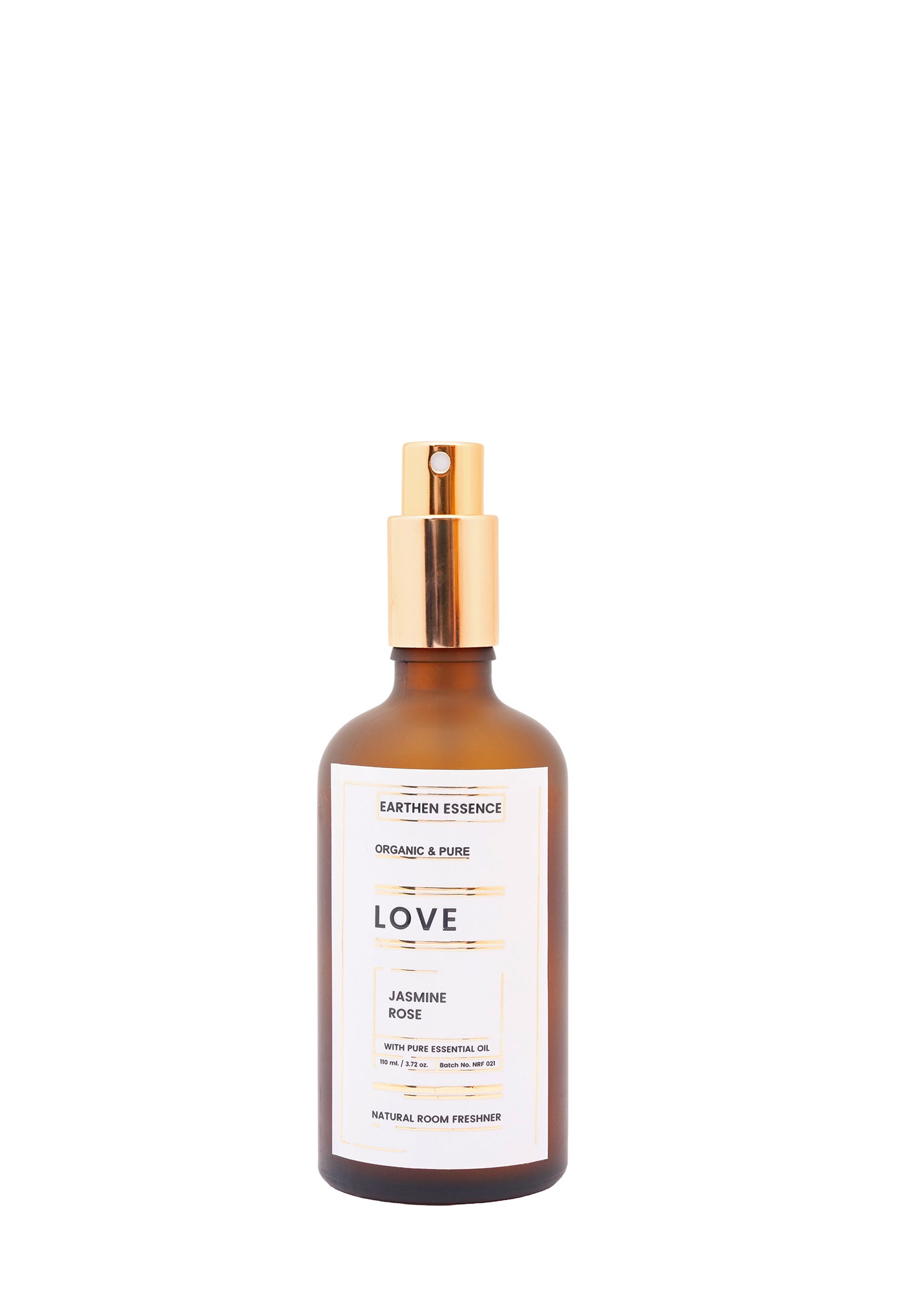 LOVE Organic Room Spray \ Freshner, Linen and Pillow Spray 110 ml with Pure Essential Oil JASMINE and ROSE