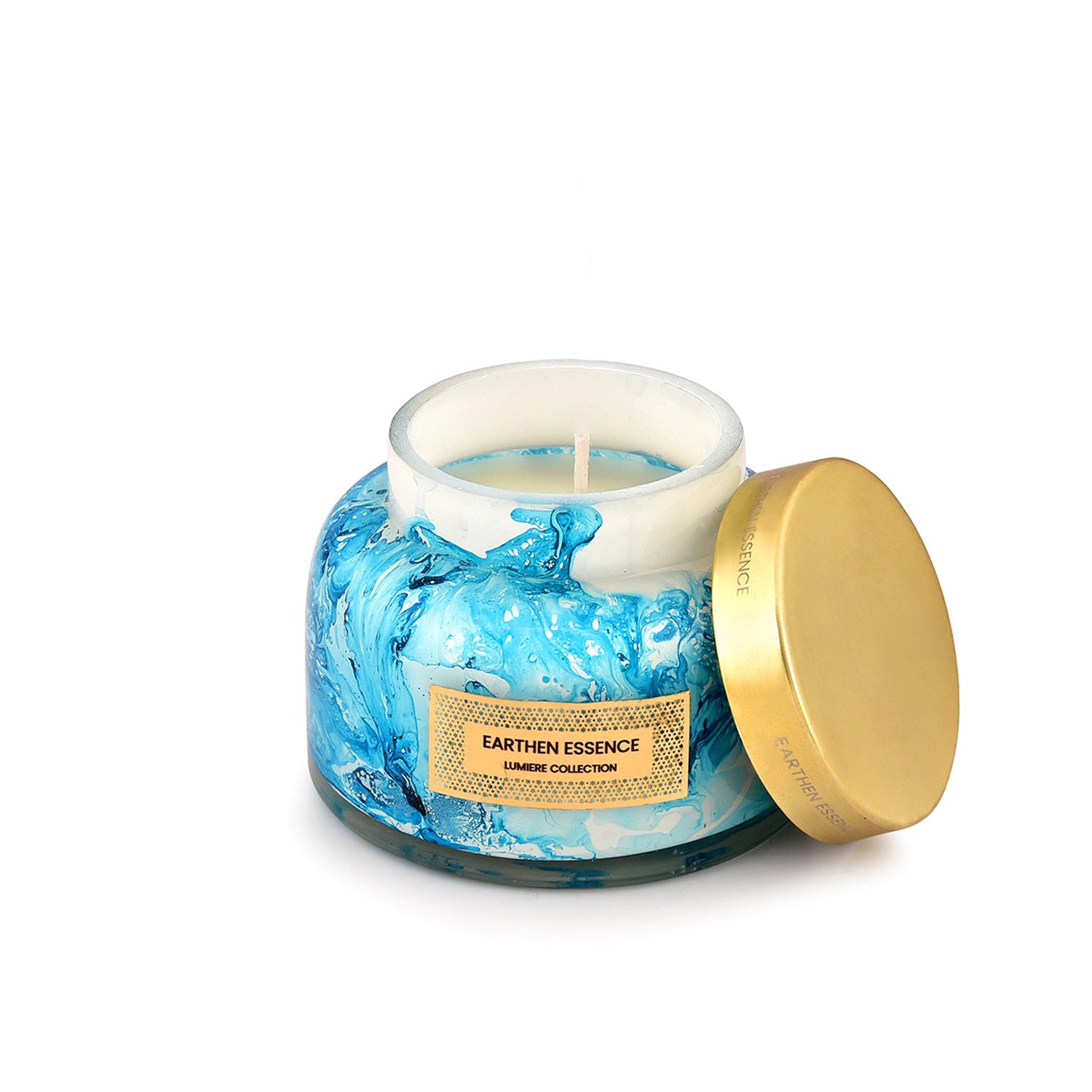 OCEAN TIDE Luxury Scented Candle | With IFRA Certified Fragrance | 100% Natural Soy Wax Eco-friendly | Smokeless & Non-Toxic | Hand Poured, With German Cotton Wick | 300gm