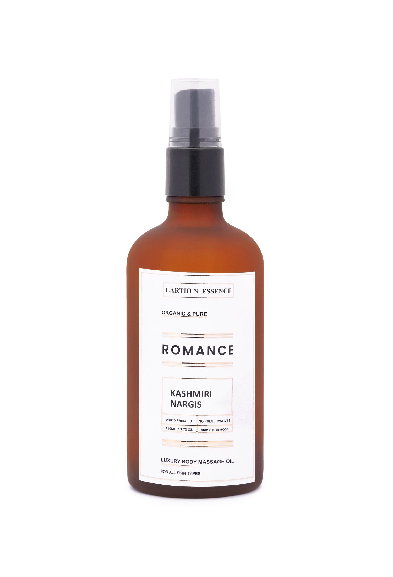 Luxurious Body massage Oil ROMANCE / LOVE – with Kashmiri Nargis Essential oil and 16 herbs | For attracting Love and intimacy, Igniting Self Love, deep hydration and relaxation (100ml)