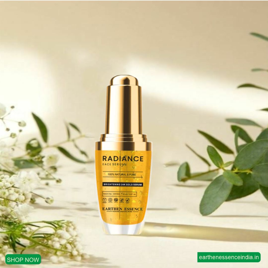 RADIANCE 24k Gold Face Serum | For Glowing Skin, Brightening, Reduce Wrinkles, Uneven Skin tone, Dark Spots | Natural & Organic Based | 30ml