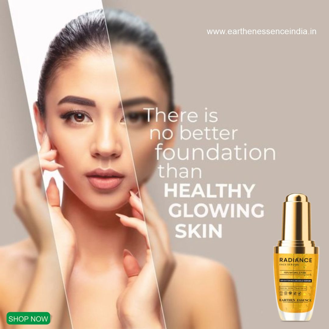 RADIANCE 24k Gold Face Serum | For Glowing Skin, Brightening, Reduce Wrinkles, Uneven Skin tone, Dark Spots | Natural & Organic Based | 30ml