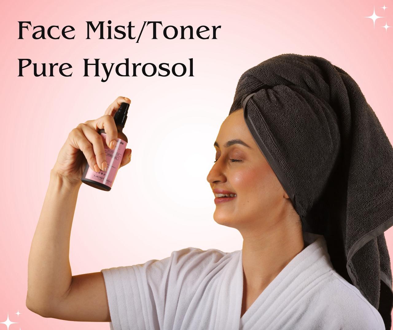 Earthen Essence BULGARIAN ROSE Face Mist / Toner | Pure Hydrosol | Hydrating & Alcohol-Free | Skin Brightening, Tightens Pores, Balances pH | For All Skin Types | 100ml