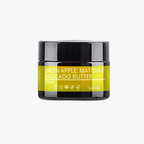 GREEN APPLE, MATCHA and AVOCADO BUTTER Lip Balm | Made with ECOCERT Certified Organic Bees Wax | For Smooth Supple and Lucious Lips | 8 gm