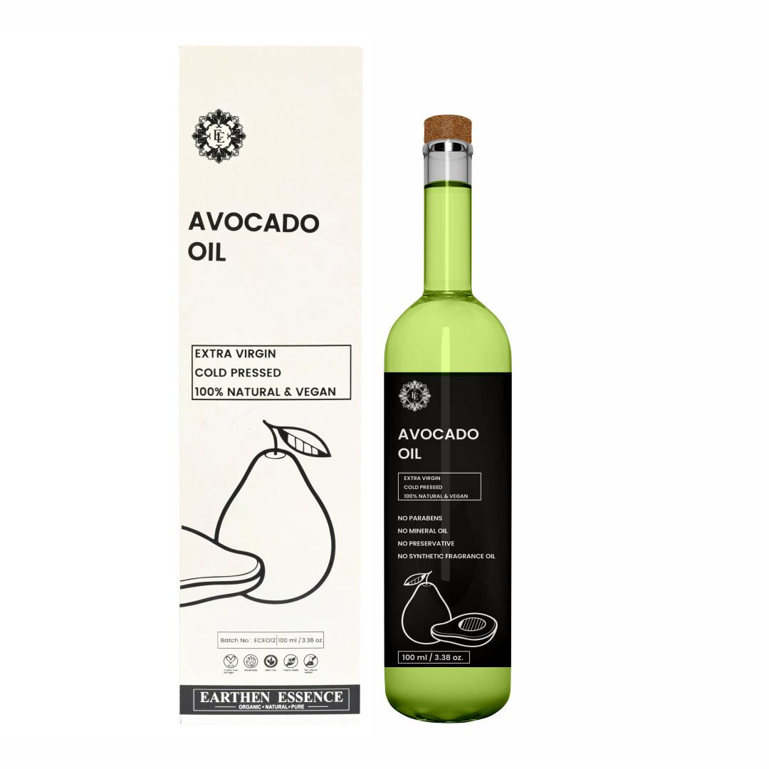 Organic AVOCADO Oil | Woodpressed | Rich With Antioxidant and Omega 3 | for Skin Care, Nourished Hair & Body | Extracted with Traditional Wood Pressed Method |100 ml