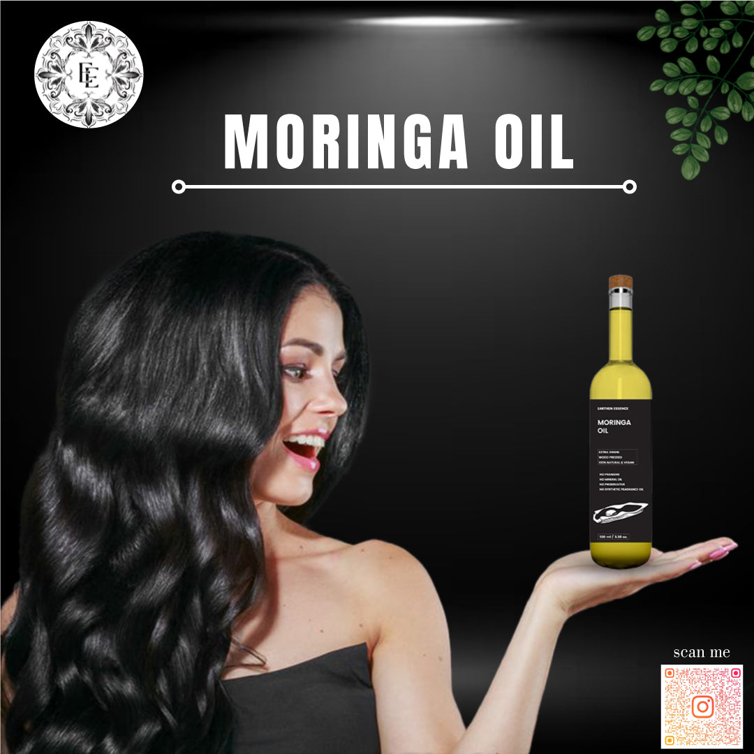 Organic MORINGA SEED Oil | Organic, Edible | For Skin Care, Nourished Hair & Body | Extracted with Traditional Wood Pressed Method | 100 ml