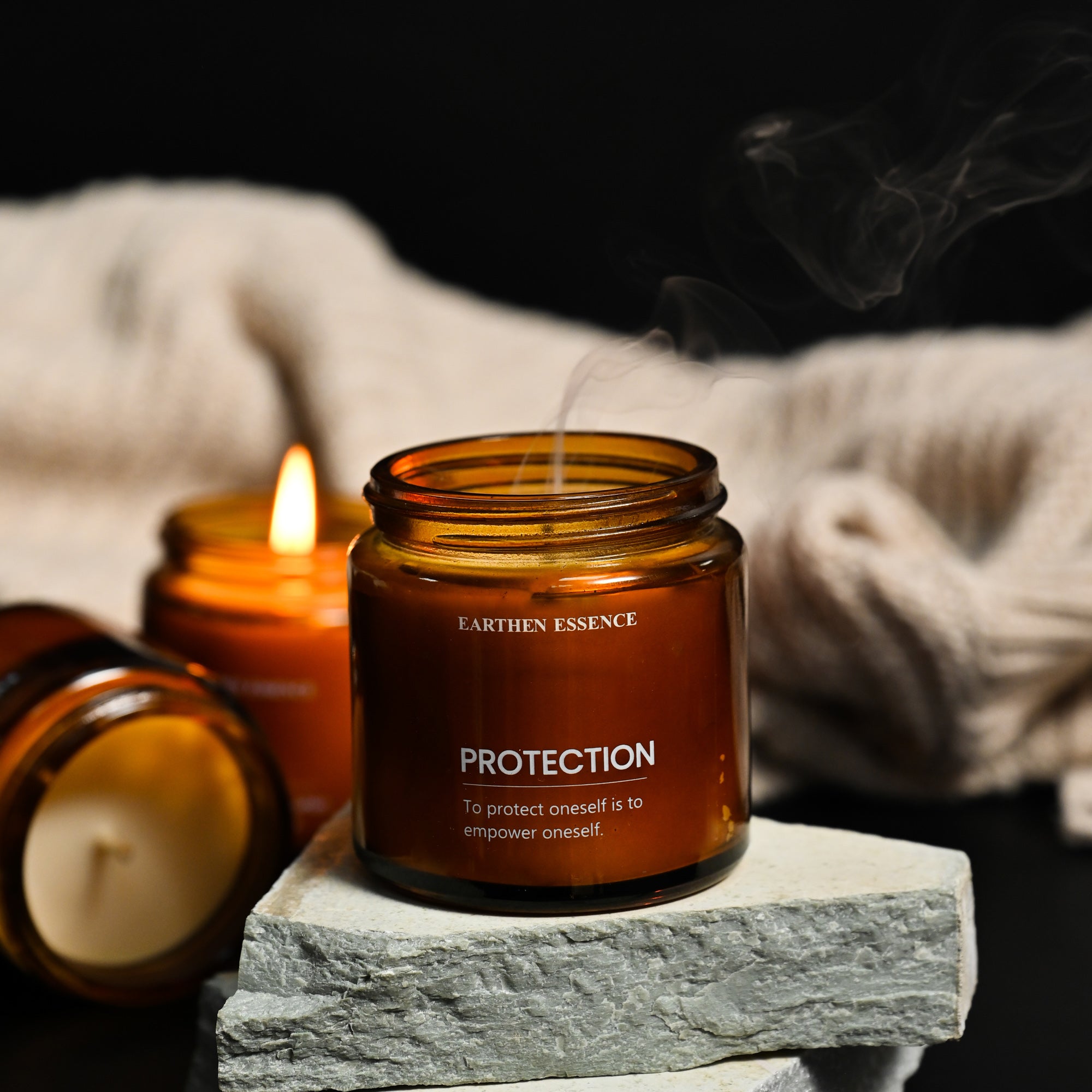 Aromatherapy | Meditation Candle - PROTECTION | For Ward off Negative Energy, Spiritual defence, Guarding & Shielding | With Pure Soy Wax & Blend of Pure Essential Oil | 100gm