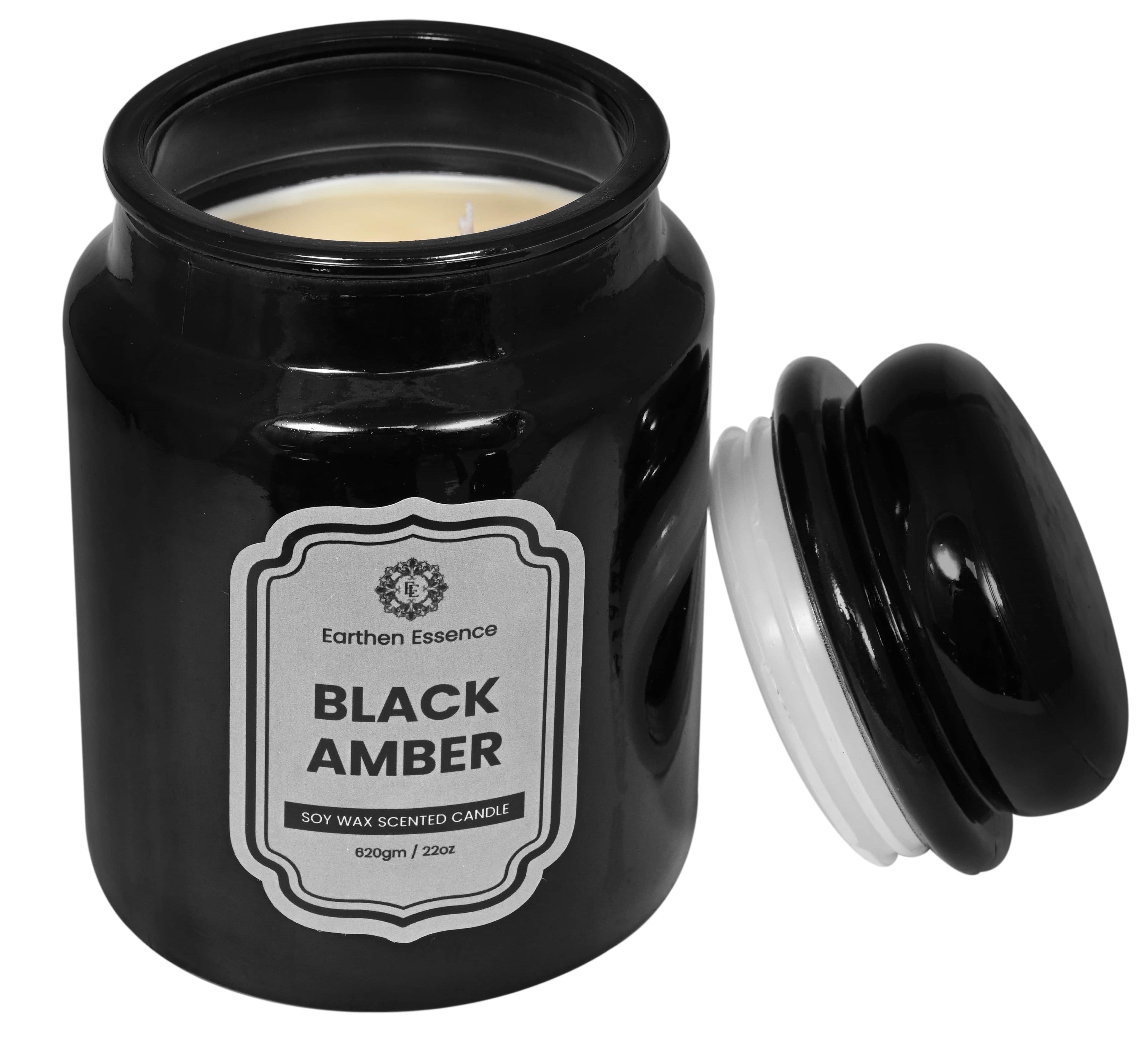 Yankee Jar Black Amber Fragrance Pure Soy Wax Luxury Scented Candle