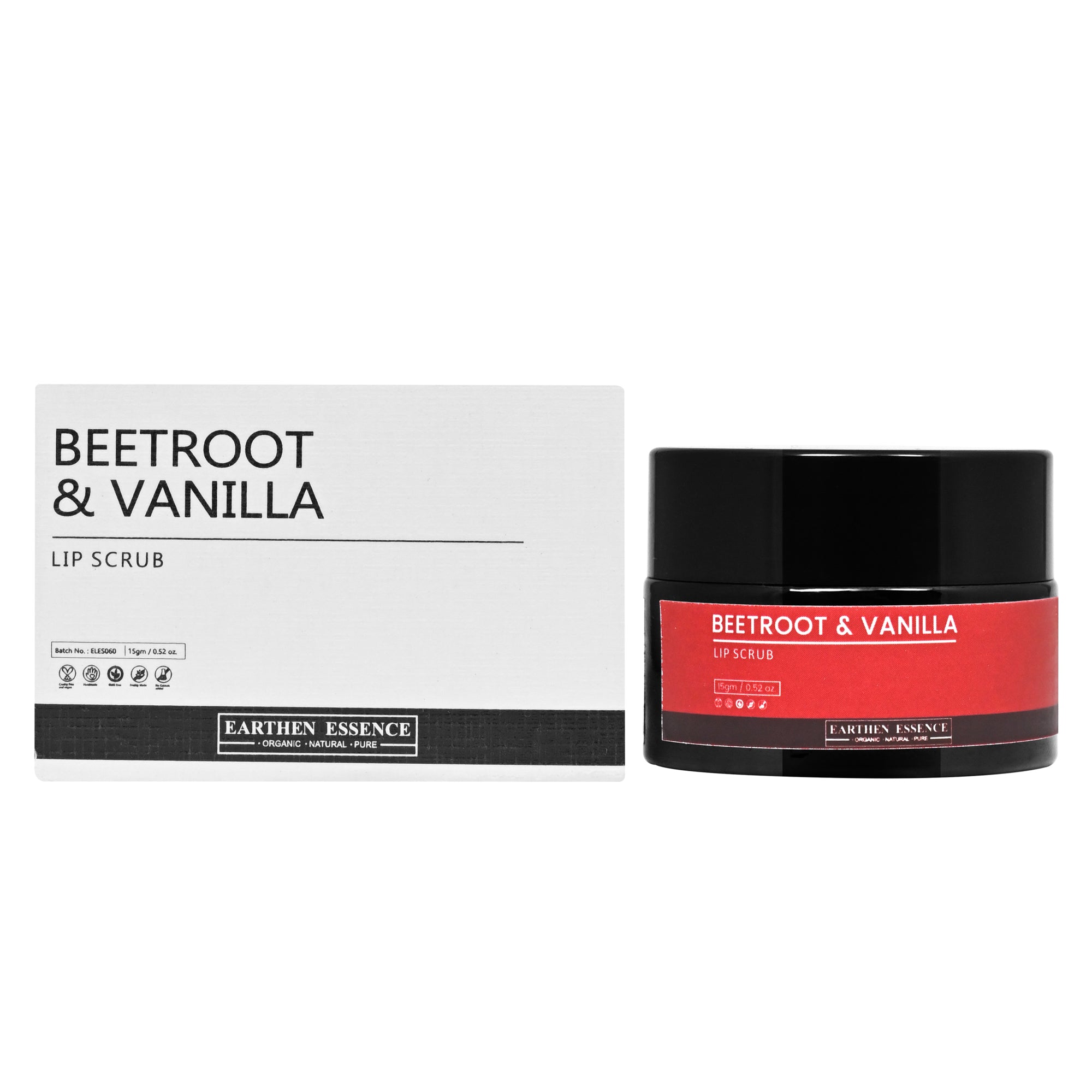 BEETROOT & VANILLA Organic Lip Scrub With AVOCADO BUTTER | For Dark, Chapped & Pigmented Lip |For Brightening Dark Lips|20 gm