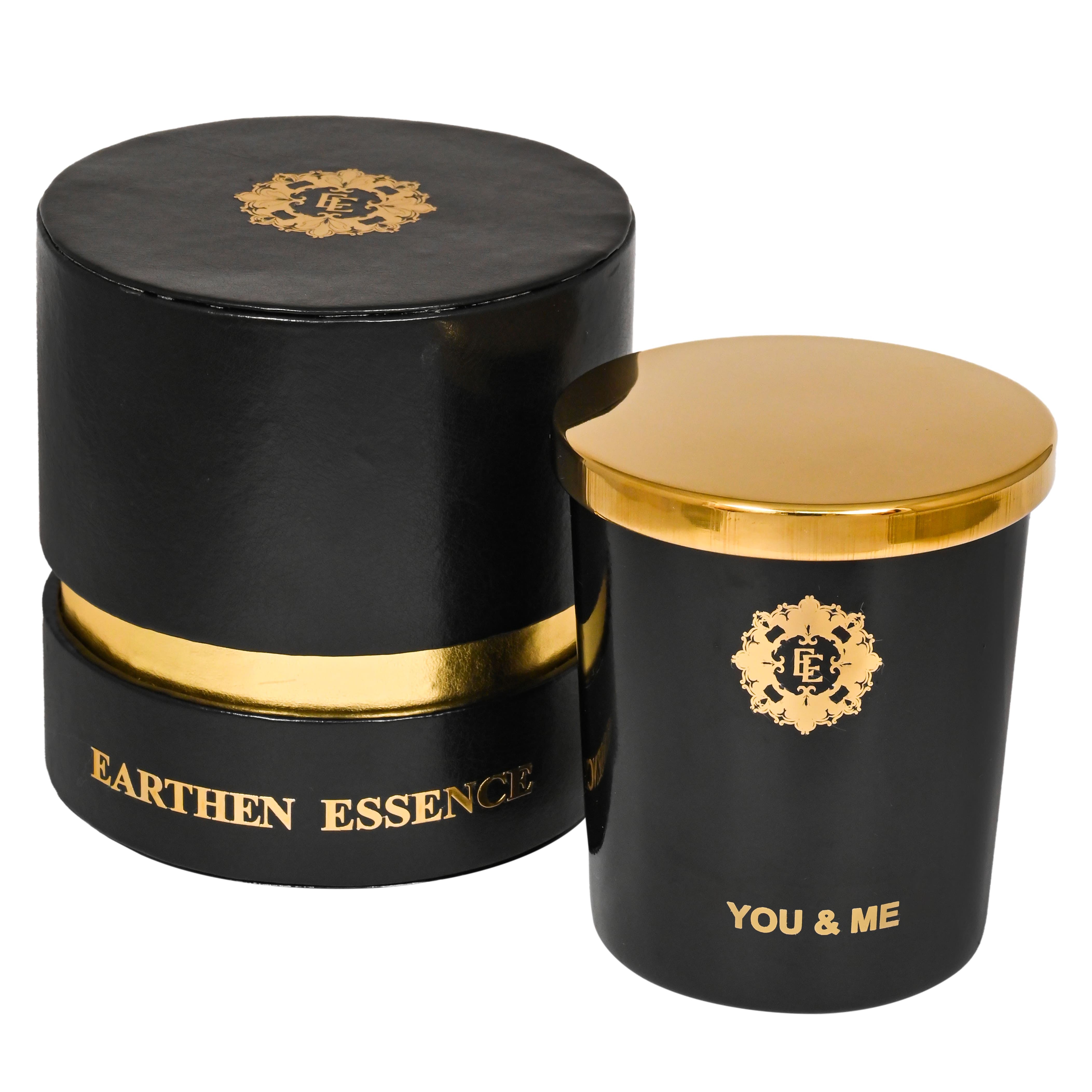 Luxury Scented Candle YOU & ME | 100% Natural Wax & Lead Free Cotton Wick | Upto 55 Hours of Clean Burning | Smokeless & Non-Toxic Candles | 290gm