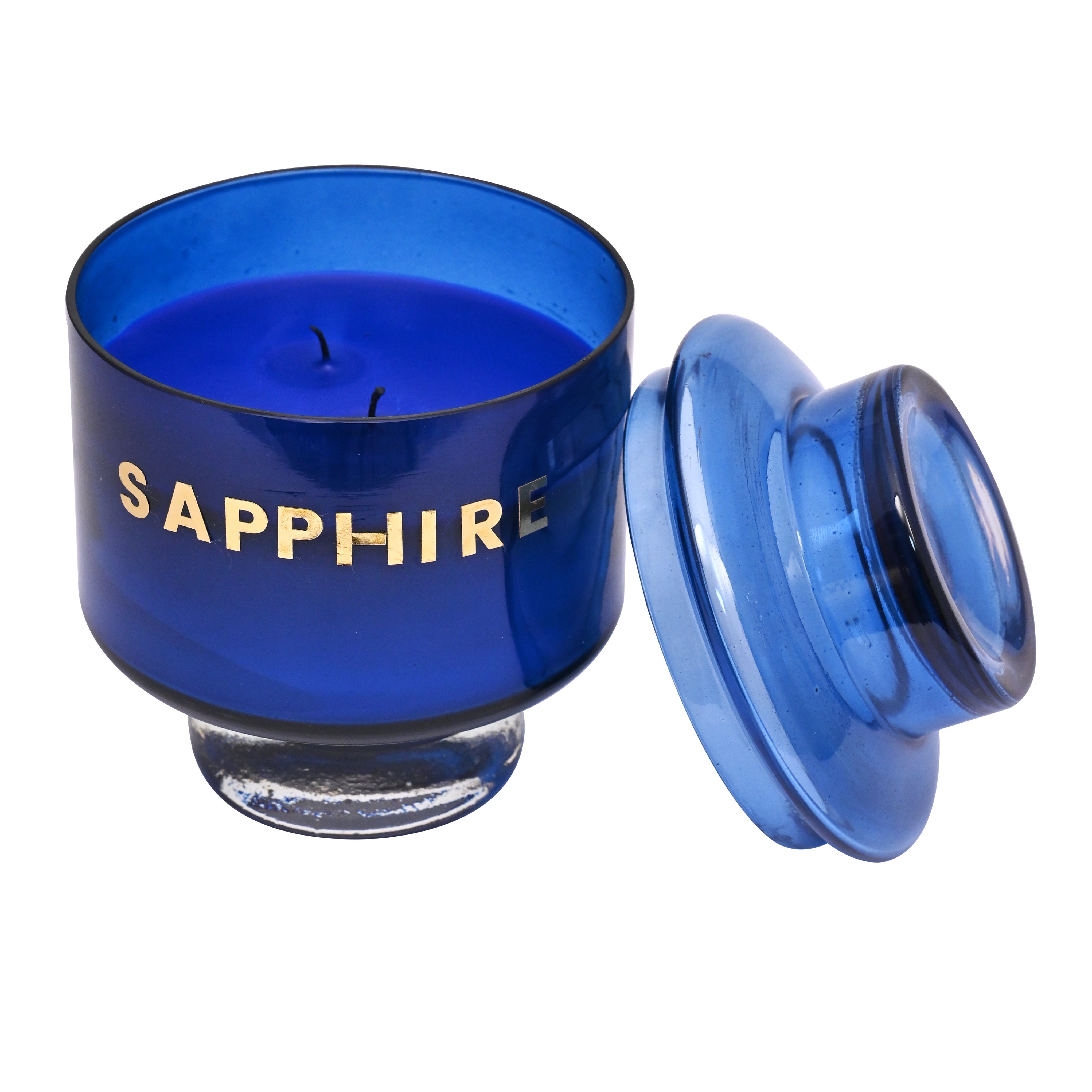 Luxury Scented Candle SAPPHIRE |   Luxury Scented Candle| Serene Aroma | 100% Natural Soy Wax Eco-friendly | Hand poured 3 Wick Lead Free Cotton wick | 380gm