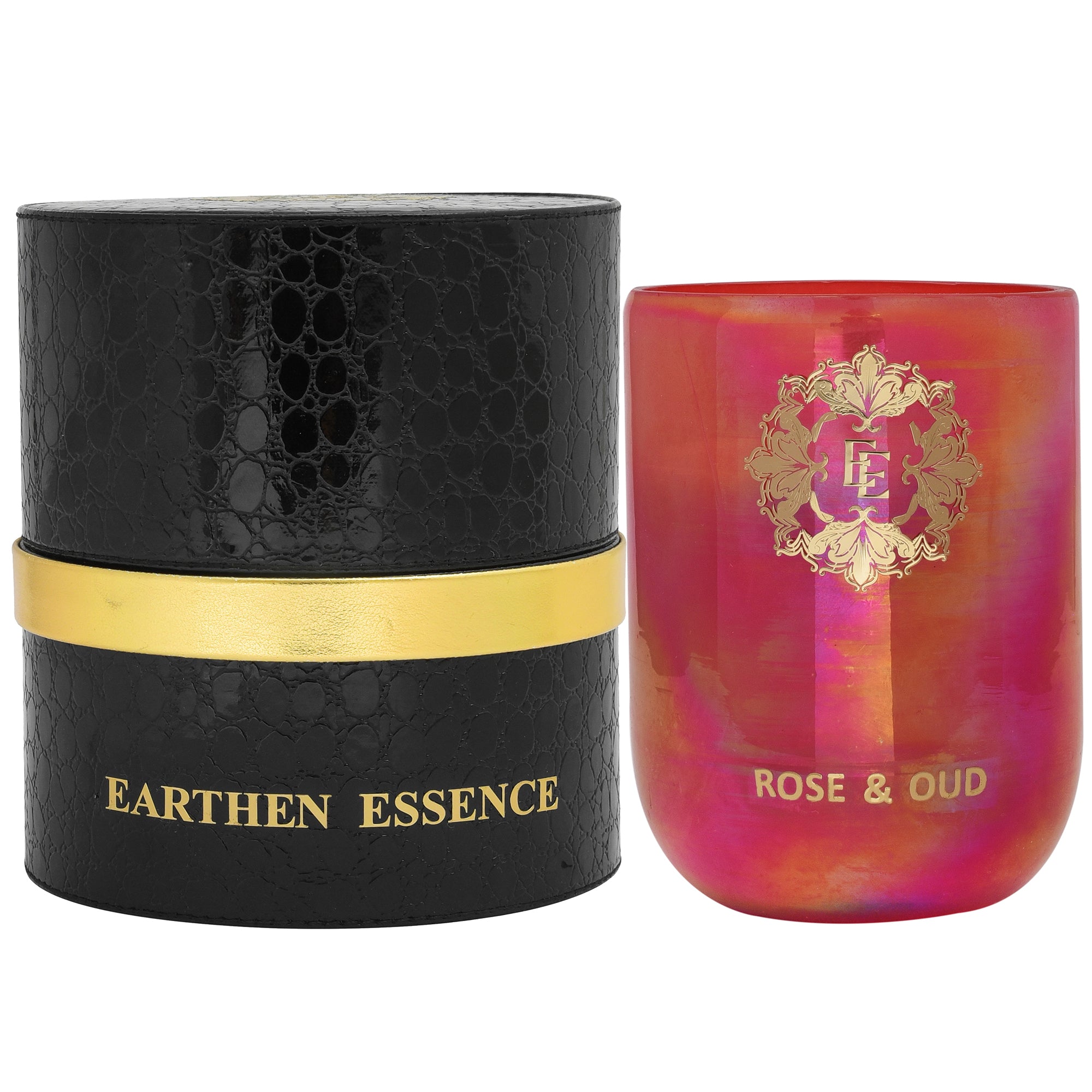 Rose & Oud Fragrance Pure Soy Wax Luxury Scented Candle | 100% Natural Wax & Lead Free Cotton Wick | Smokeless & Non-Toxic Candles | 250gm