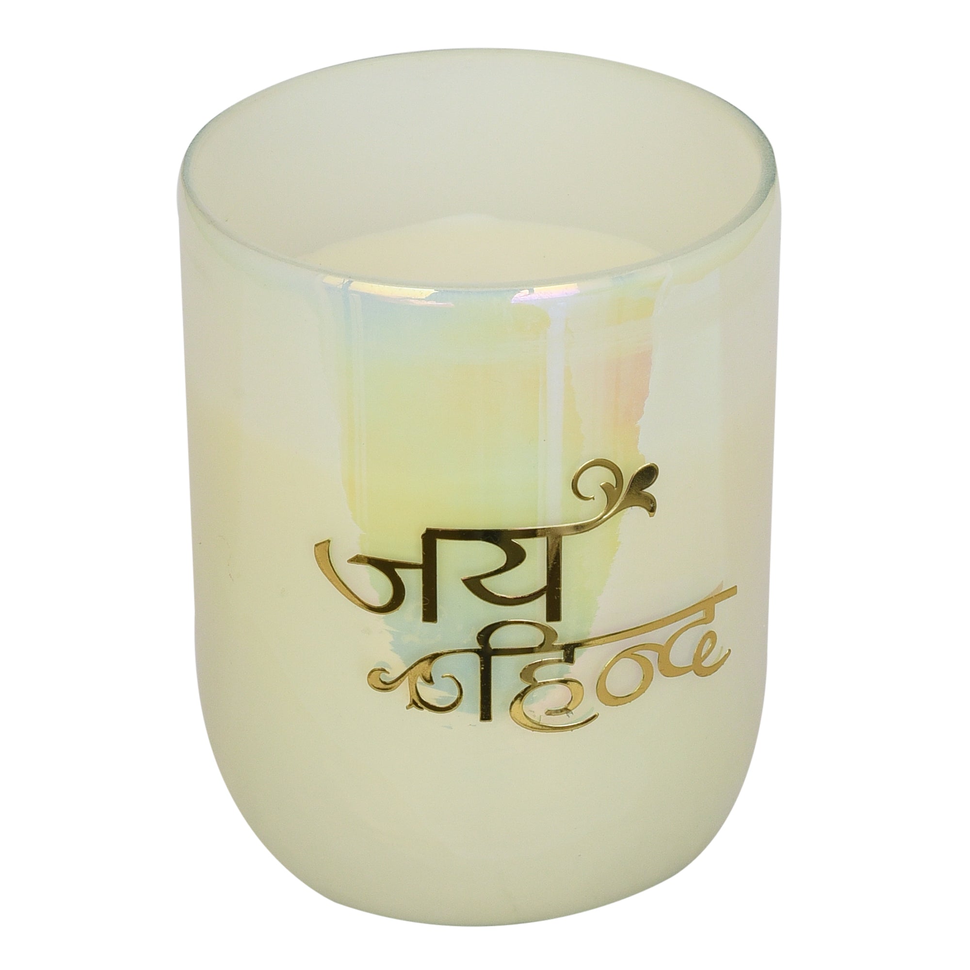 Divine JAI HIND Luxury Scented Candle  | With IFRA Certified Fragrance OUD & BALSAM | 100% Natural Soy Wax Eco-friendly | Smokeless & Non-Toxic |  220gm