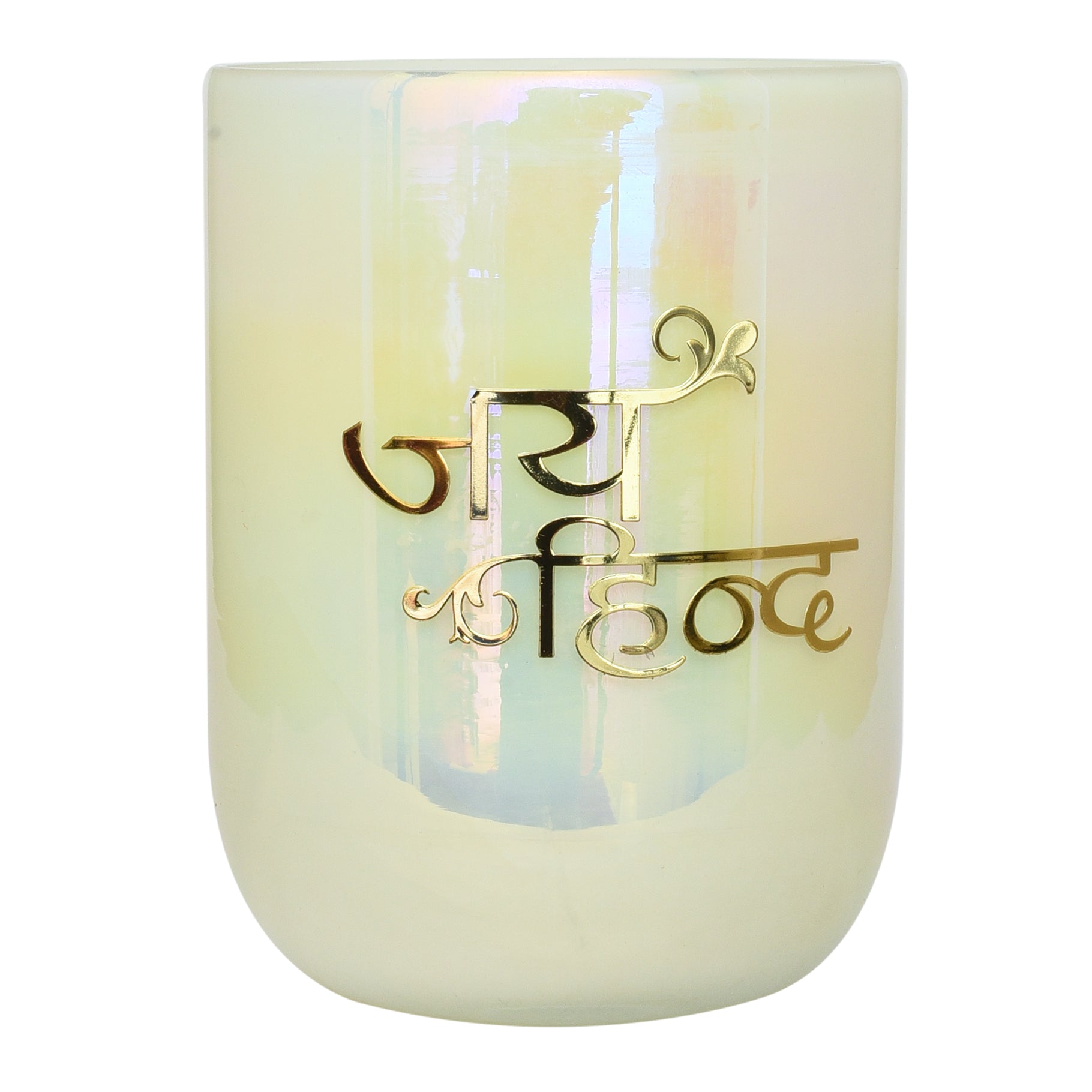 Divine JAI HIND Luxury Scented Candle  | With IFRA Certified Fragrance OUD & BALSAM | 100% Natural Soy Wax Eco-friendly | Smokeless & Non-Toxic |  220gm
