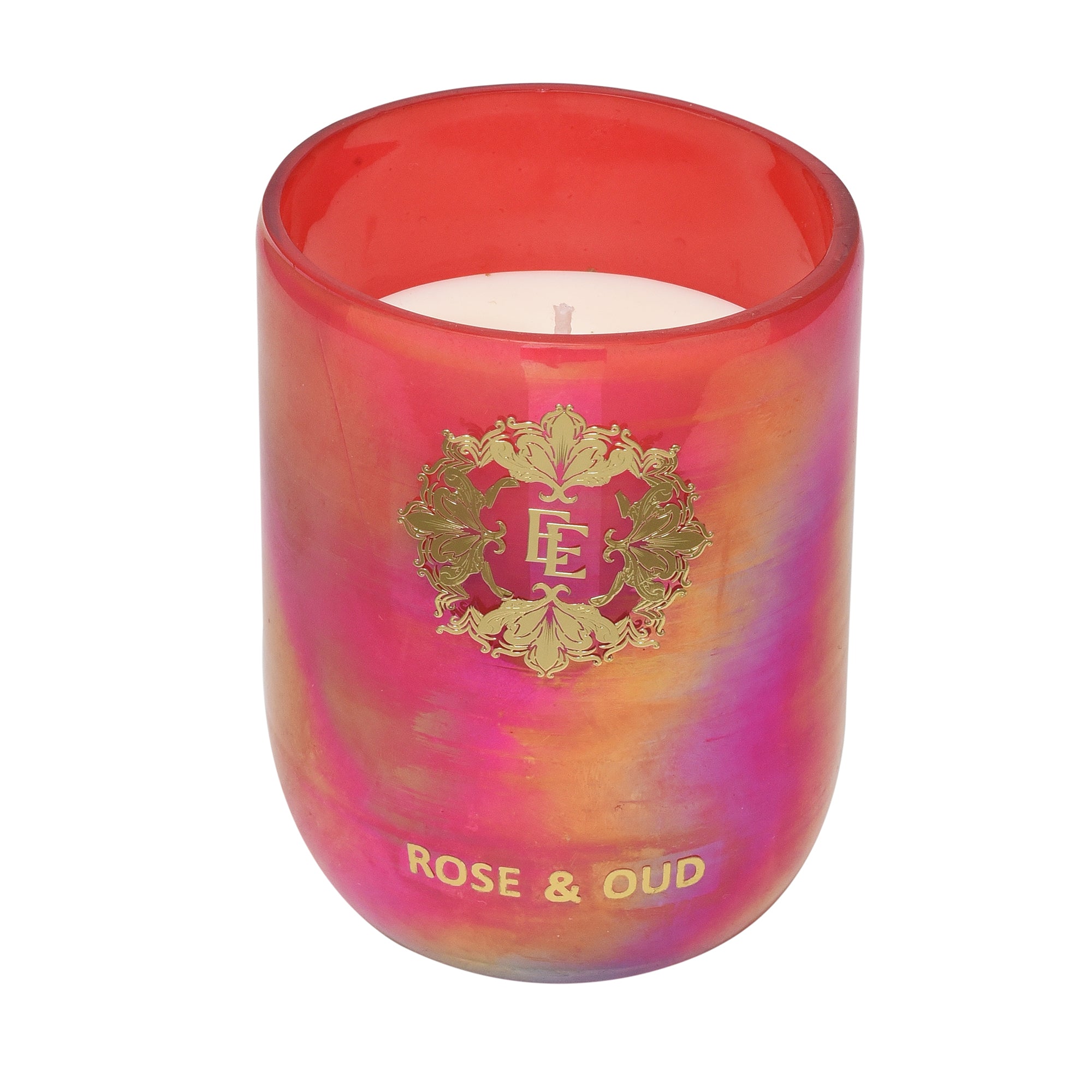 Rose & Oud Fragrance Pure Soy Wax Luxury Scented Candle | 100% Natural Wax & Lead Free Cotton Wick | Smokeless & Non-Toxic Candles | 250gm