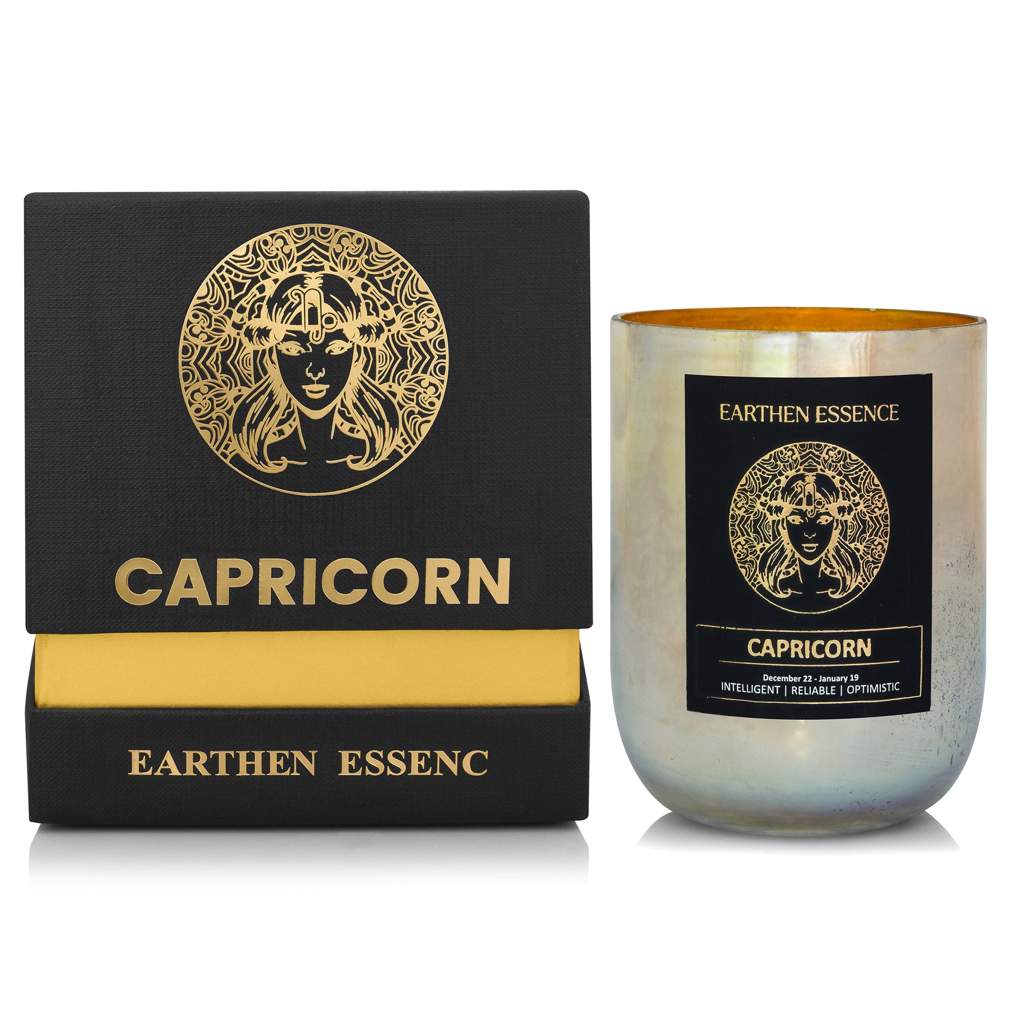 CAPRICORN Zodiac Scented Candle | With Natural Soya Wax and IFRA certified Fragrance LAVENDER, GINGER & EUCALYPTUS | 220gm