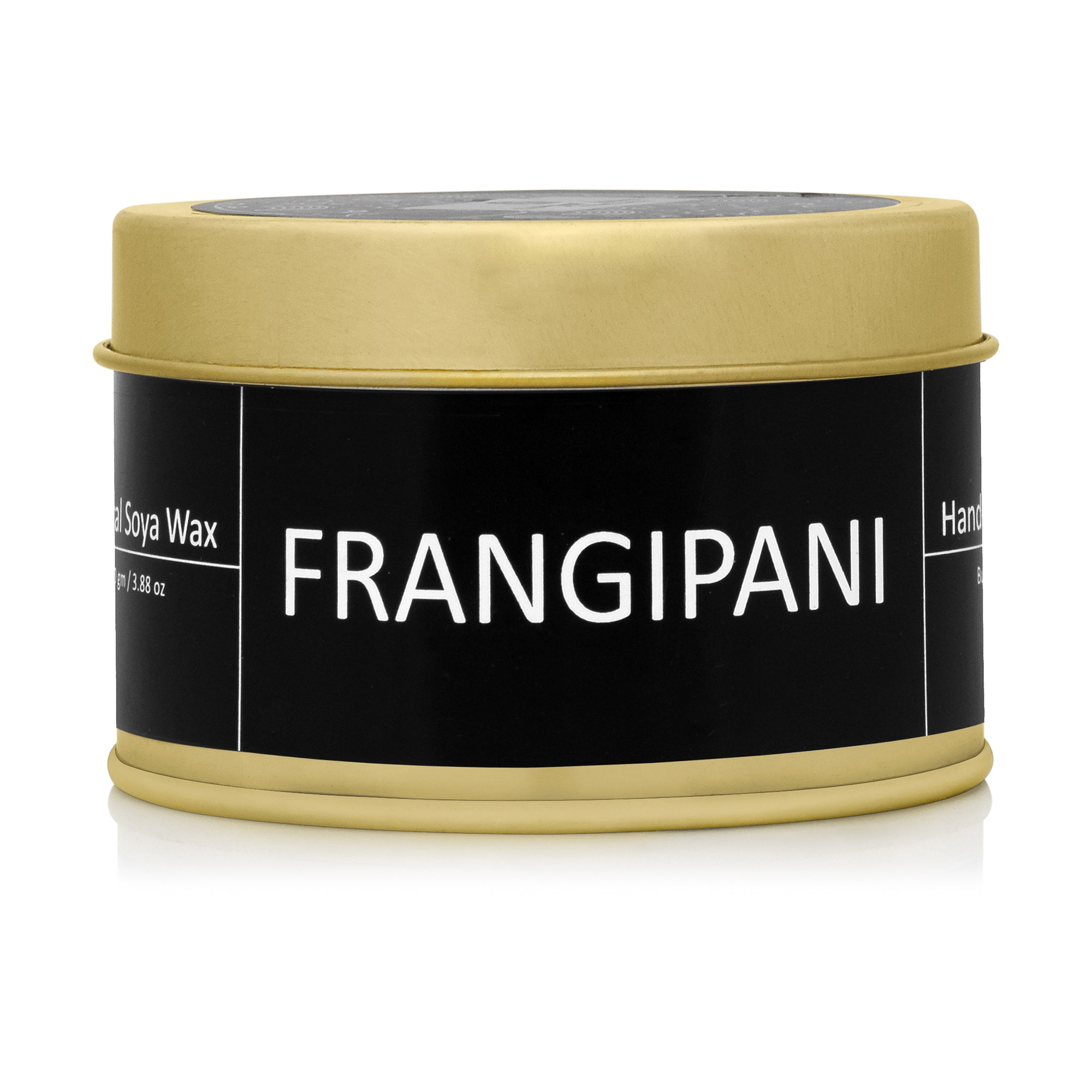 Earthen Essence Luxury Scented Candle FRANGIPANI | Travel Tin Jar Candle | 100% Natural Soy Wax With Cotton Wick | Smokeless & Non-Toxic Candles | 110gm