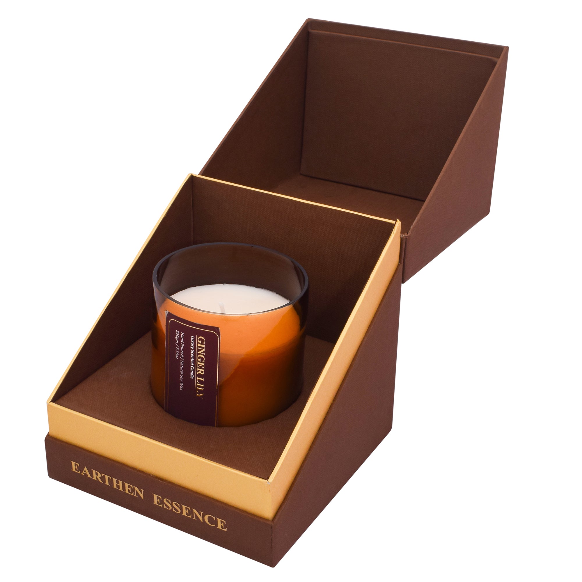 GINGER LILY Scented Pure Soy Wax Amber jar Candle 220gm