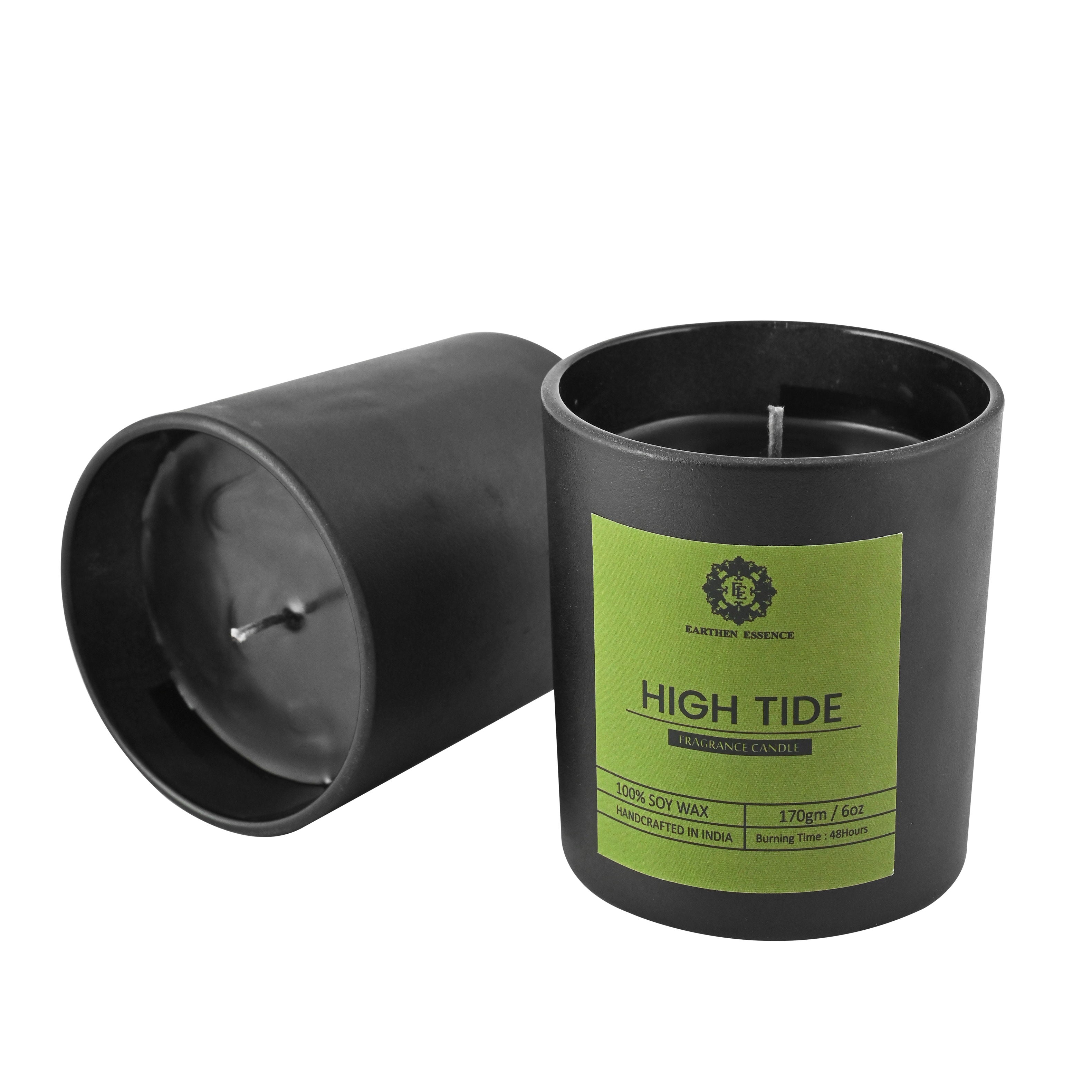 Mens Series HIGH TIDE | Fragrance Pure Soy Wax Luxury Scented Candle | 100% Natural Wax & Lead Free Cotton Wick | Smokeless & Non-Toxic Candles | 250gm