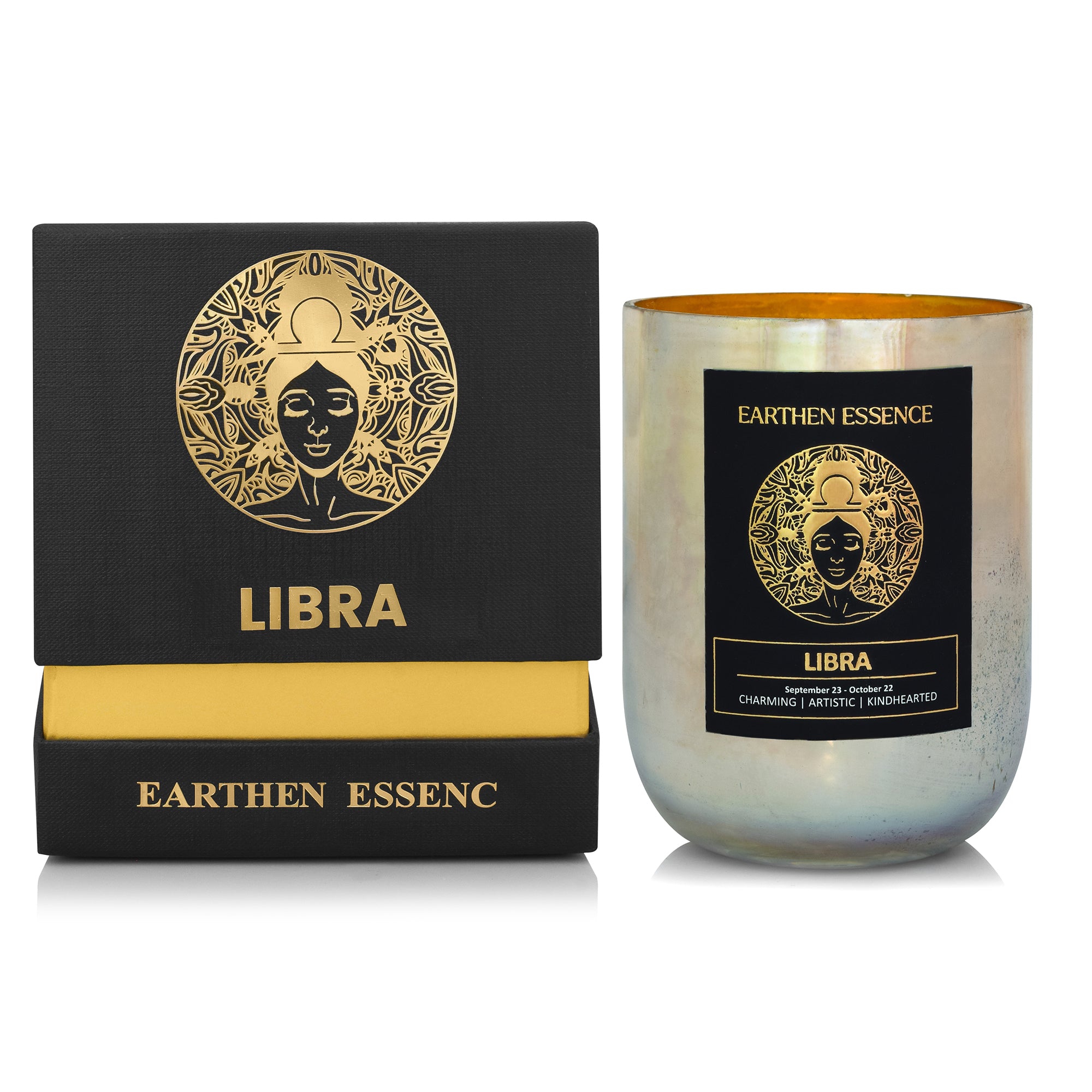 LIBRA Zodiac scented Candle | With Natural Soya Wax and IFRA certified Fragrance FRANKINCENSE, BERGAMOT, BLACK PEPPER | 220gm