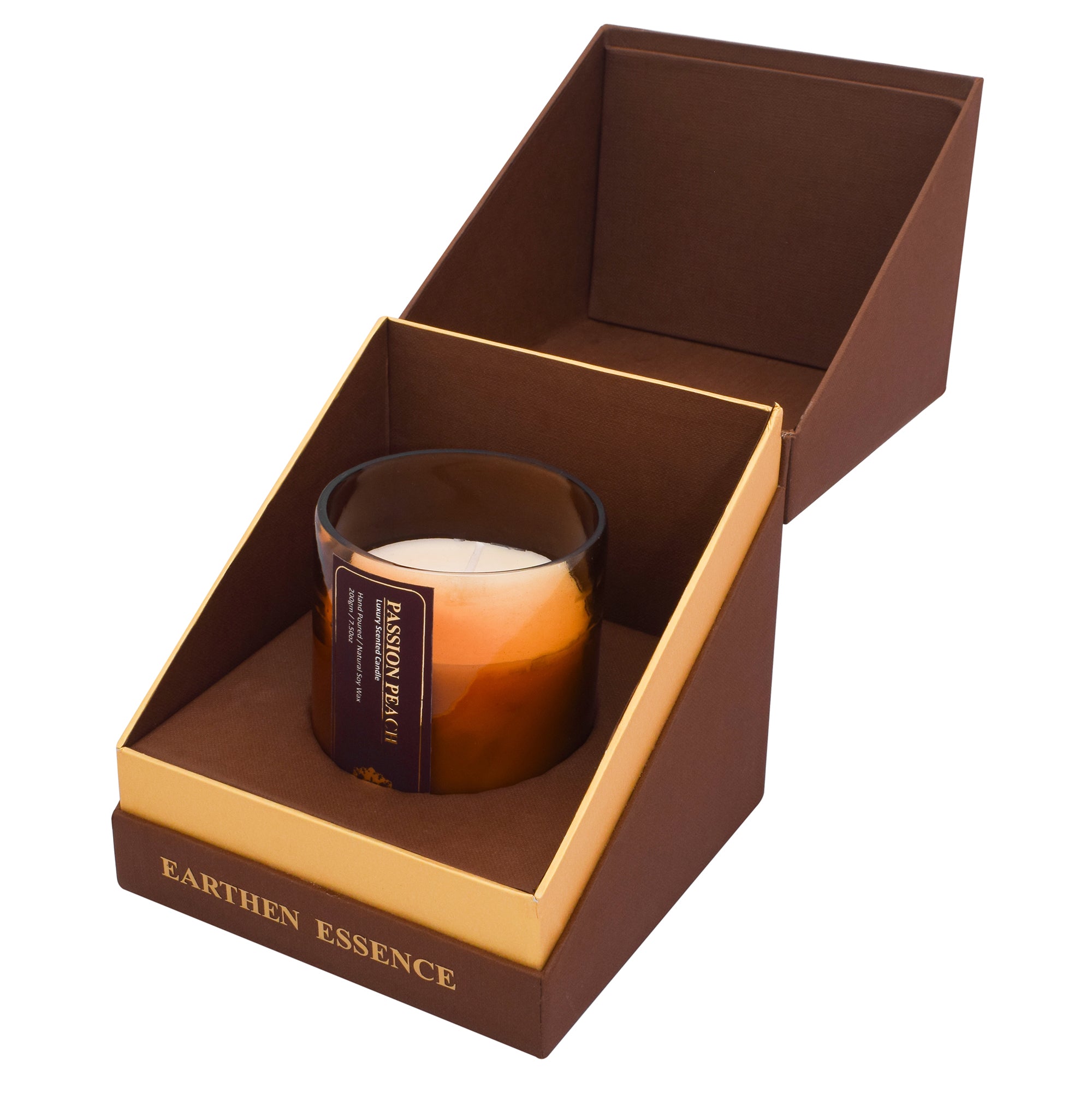 PASSION PEACH Luxury Scented Candle PASSION PEACH | 100% Natural Soy Wax Eco-friendly | Smokeless & Non-Toxic | 220gm