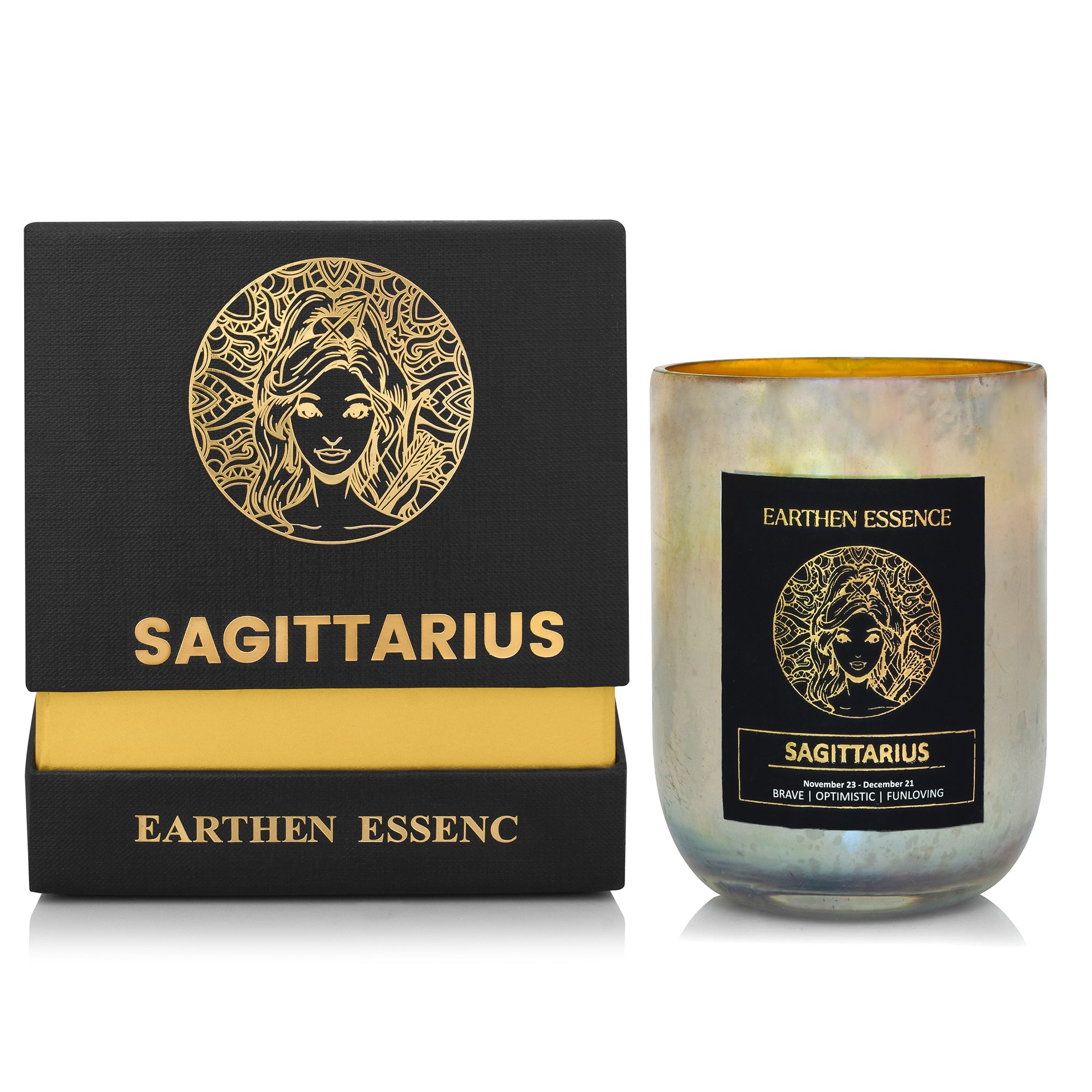 SAGITTARIUS Zodiac scented Candle  | With Natural Soya Wax and IFRA certified Fragrance FRANKINCENSE, YLANG YLANG, ORANGE | 220gm